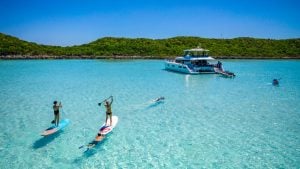 Activités nautiques autours du catamaran | Bateau de Marc Saulnier | Serenity Navigation